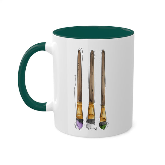 Genderqueer Pride Flag Paint Brushes - Mug