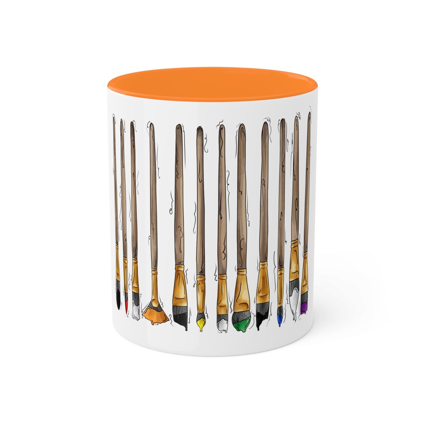 Straight Ally Pride Flag Paint Brushes - Mug