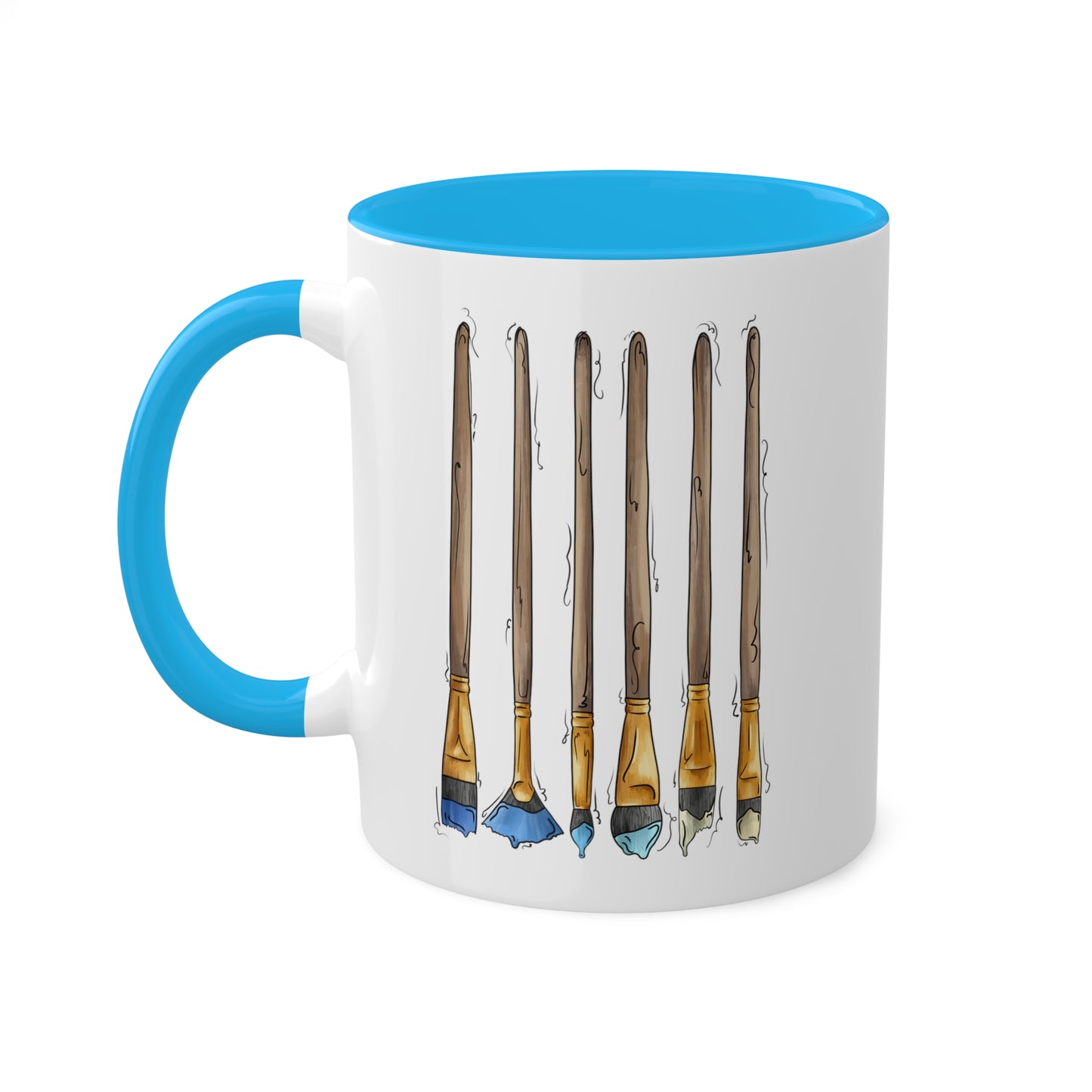 Uranic Pride Flag Paint Brushes - Mug