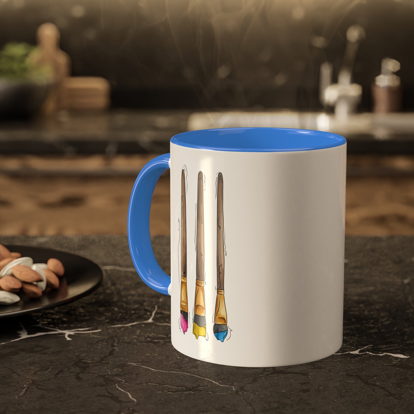 Pansexual Pride Flag Paint Brushes - Mug