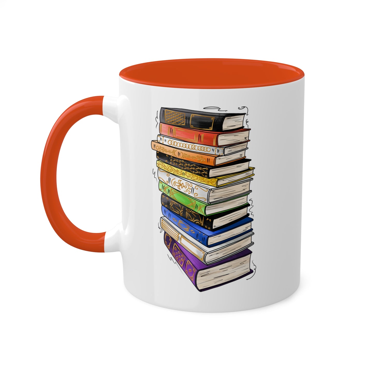 Straight Ally Pride Flag Old Books - Mug