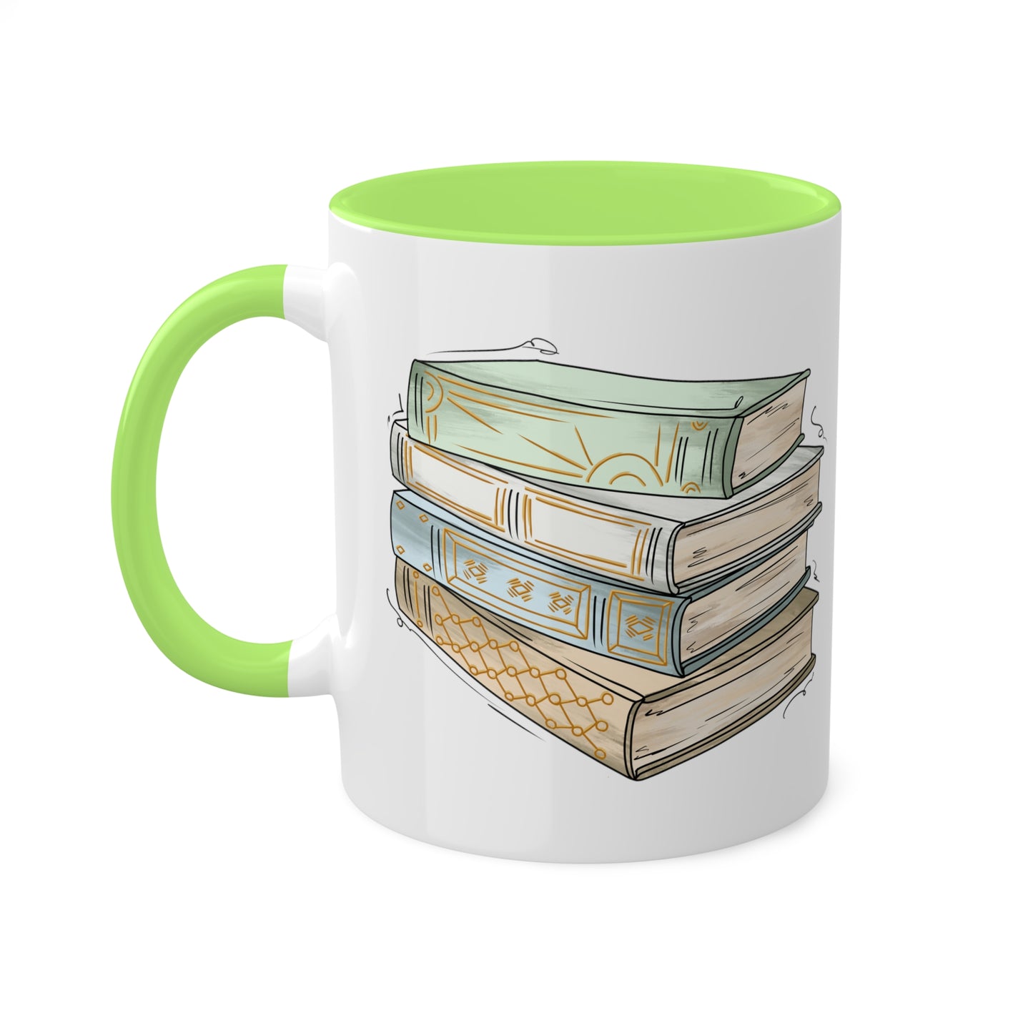 Unlabeled Pride Flag Old Books - Mug