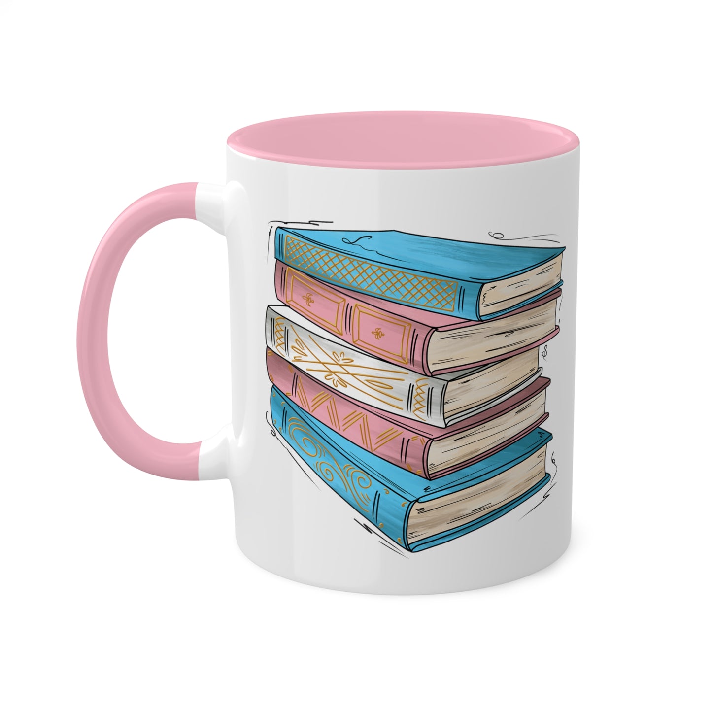 Transgender Pride Flag Old Books - Mug