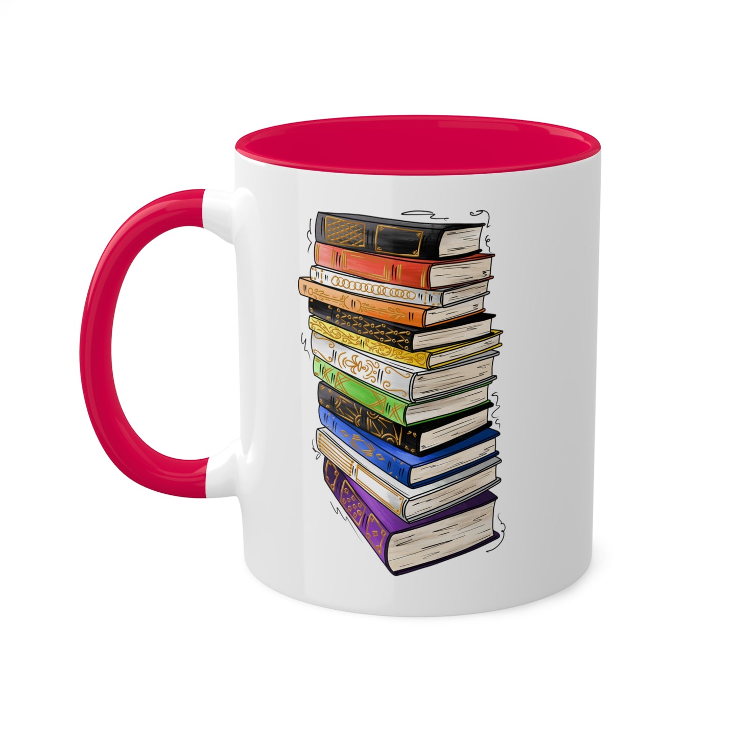 Straight Ally Pride Flag Old Books - Mug