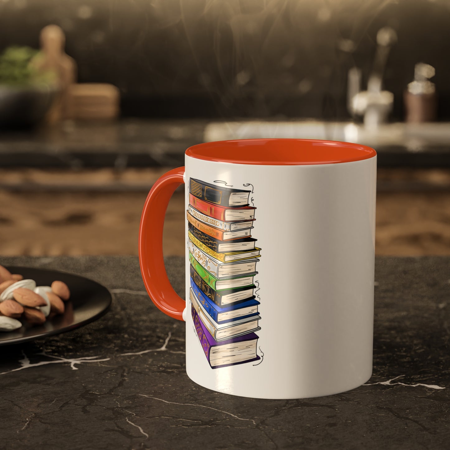 Straight Ally Pride Flag Old Books - Mug