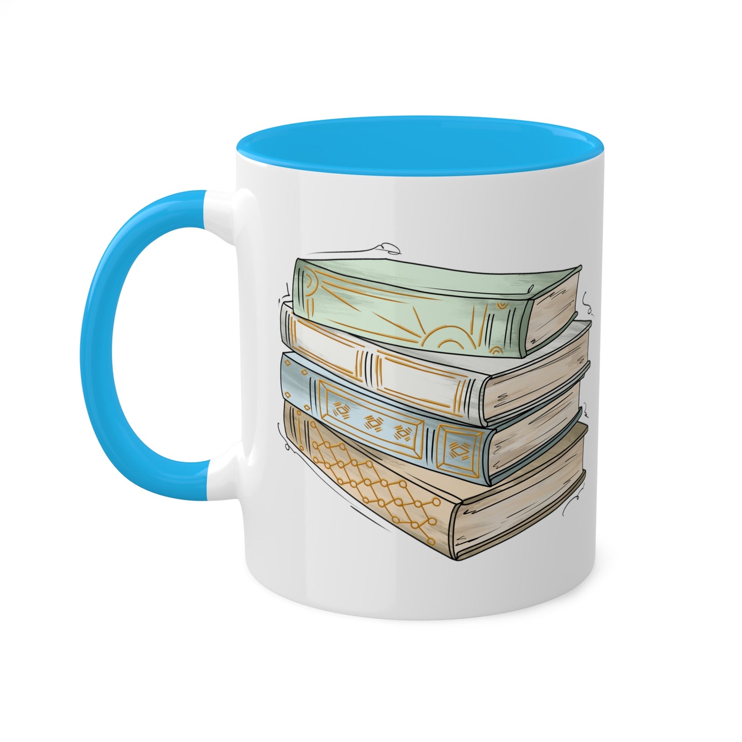 Unlabeled Pride Flag Old Books - Mug