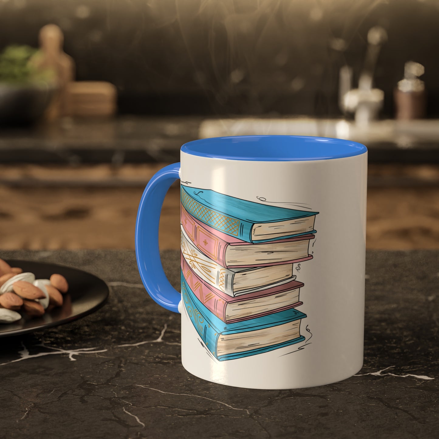 Transgender Pride Flag Old Books - Mug