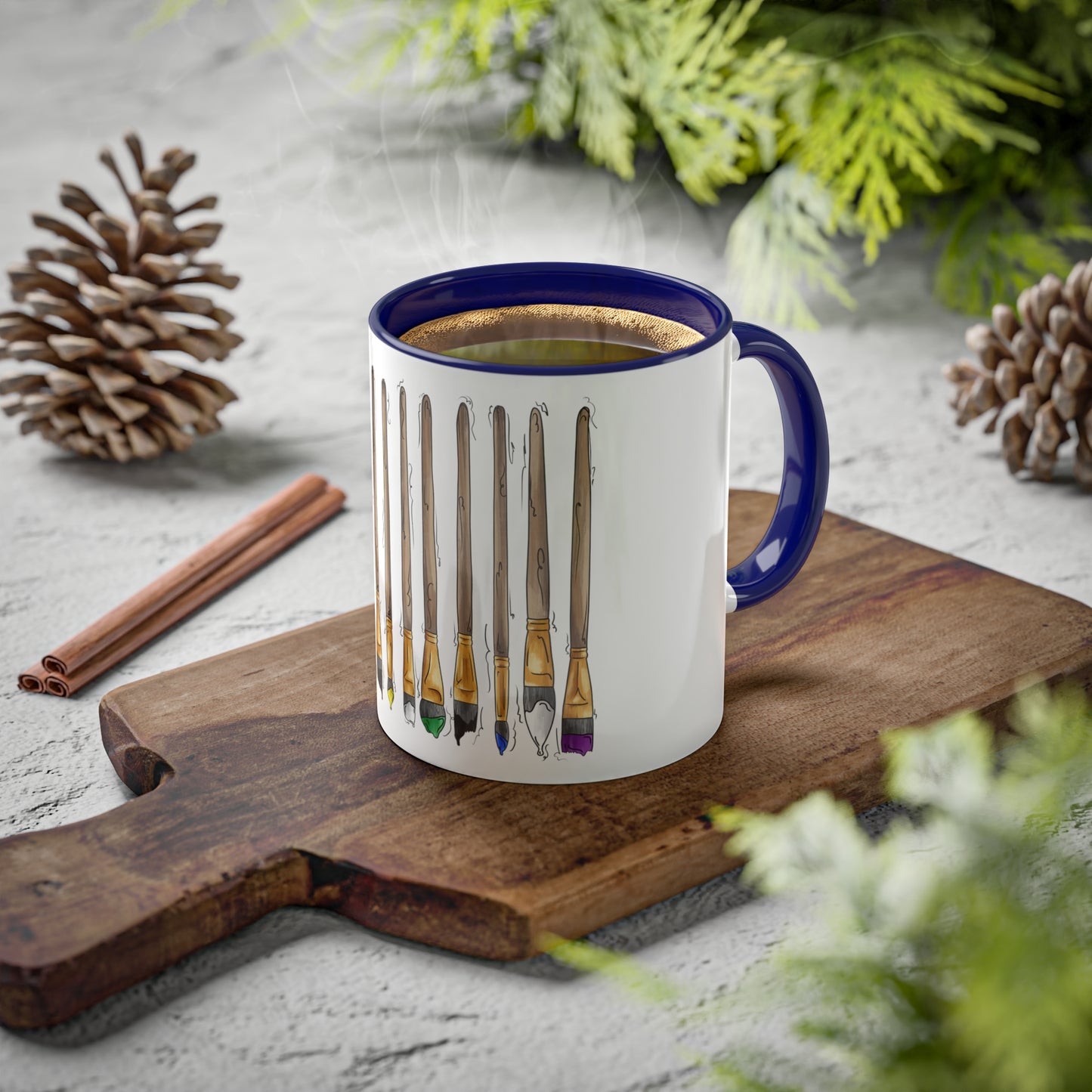 Straight Ally Pride Flag Paint Brushes - Mug