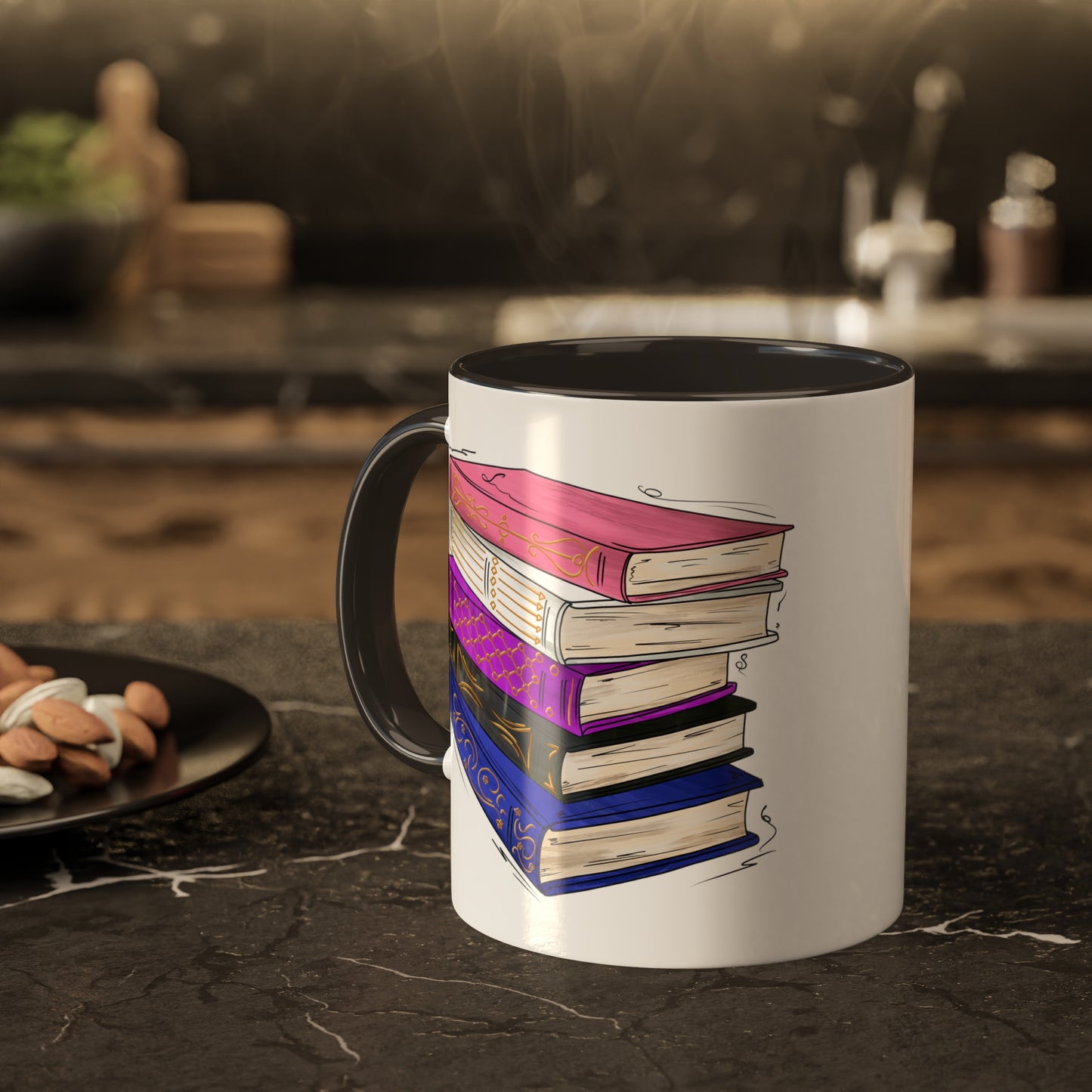 Genderfluid Pride Flag Old Books - Mug