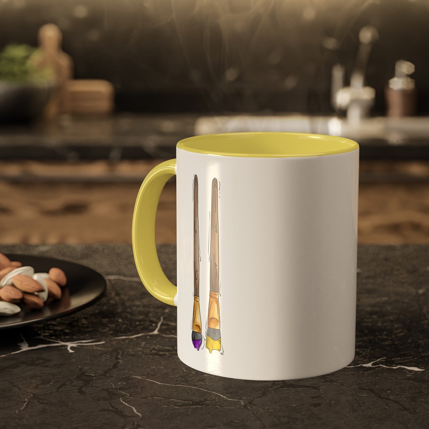 Intersex Pride Flag Paint Brushes - Mug
