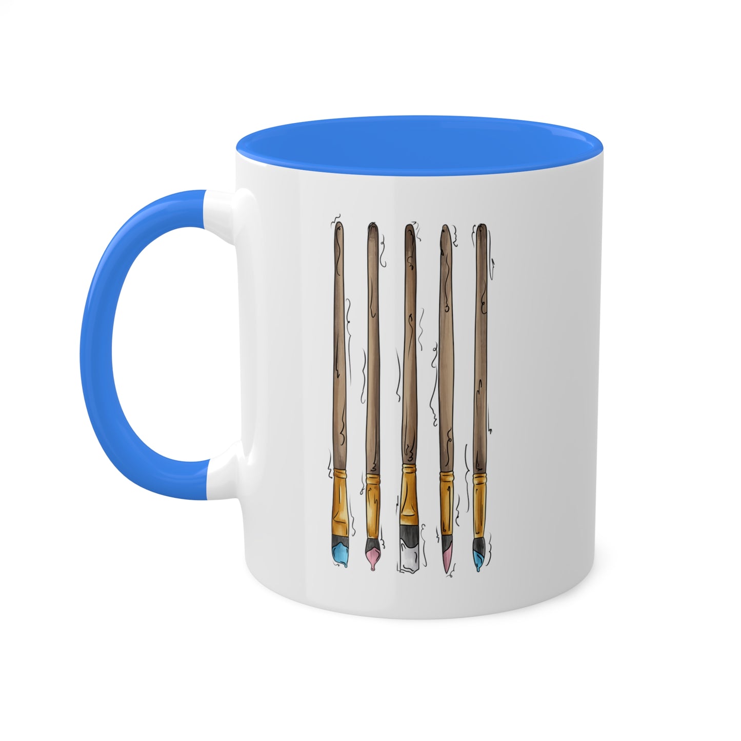 Transgender Pride Flag Paint Brushes - Mug