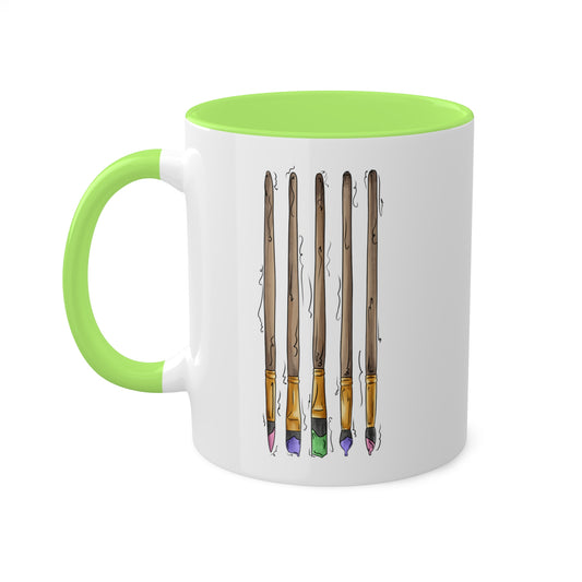 Trigender Pride Flag Paint Brushes - Mug