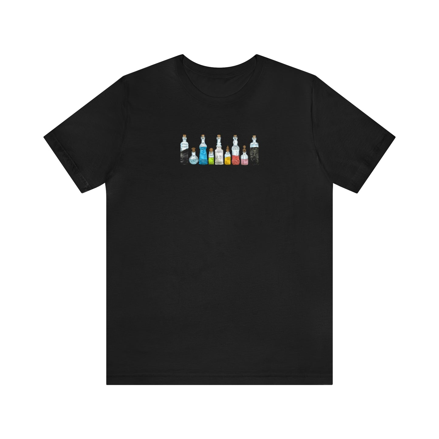 Queer Pride Flag Potion Bottles - Unisex T-Shirt
