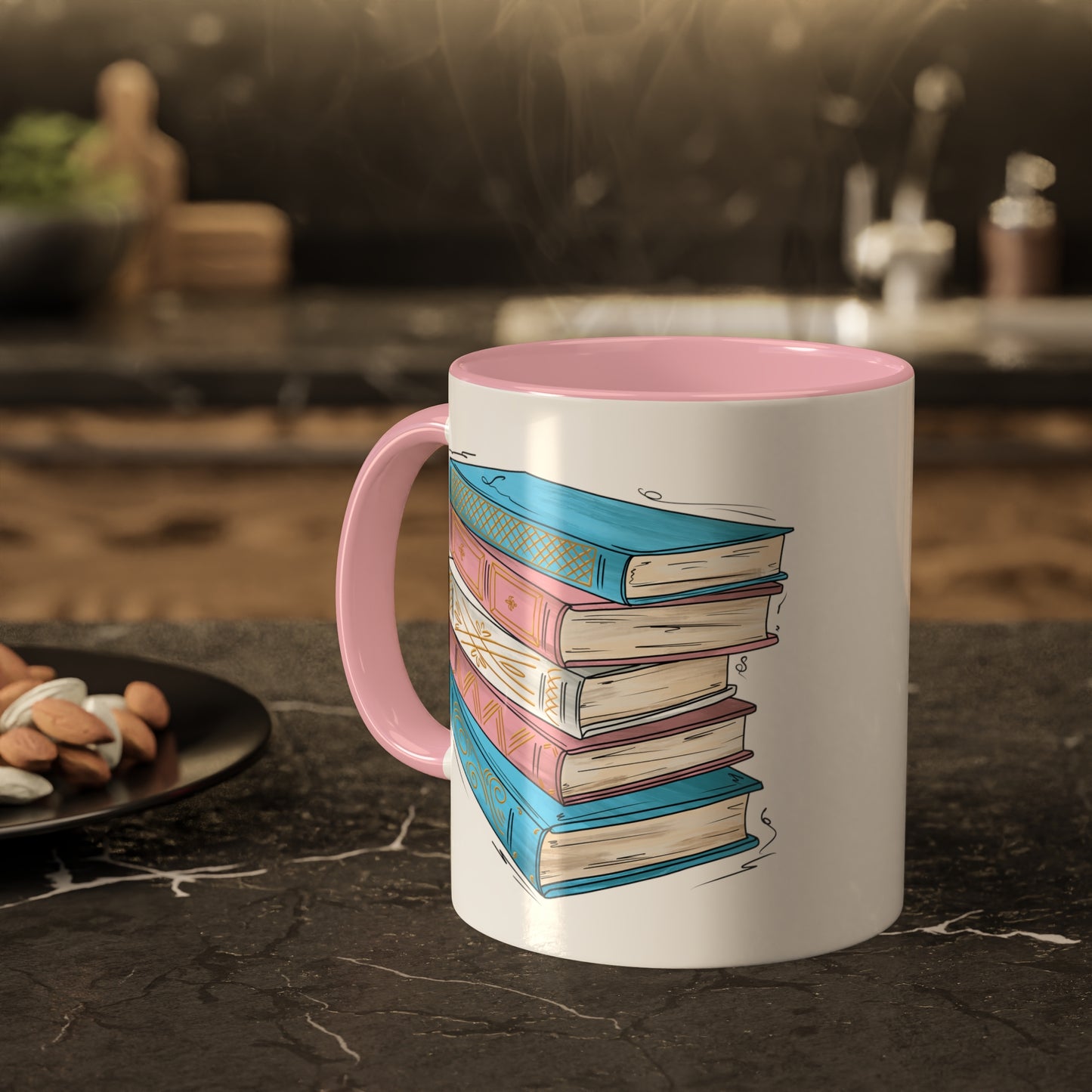 Transgender Pride Flag Old Books - Mug