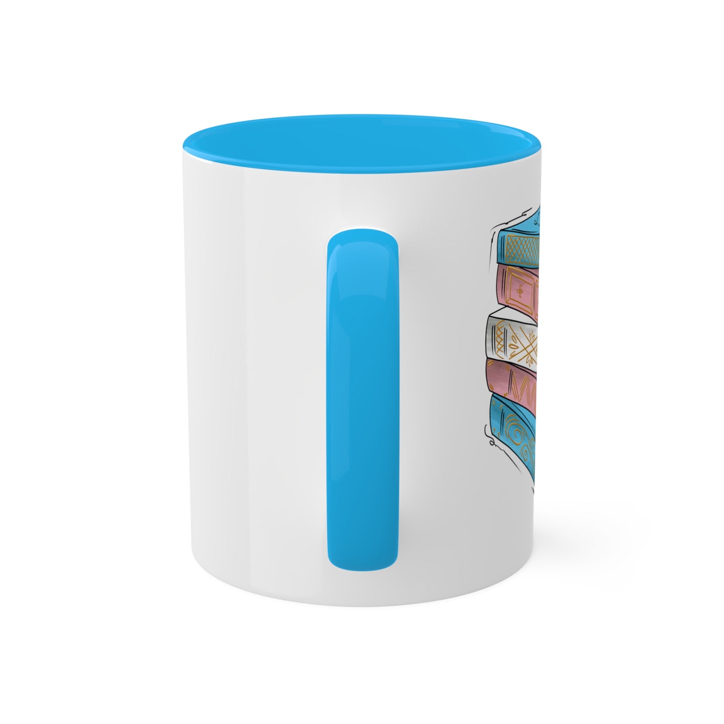 Transgender Pride Flag Old Books - Mug