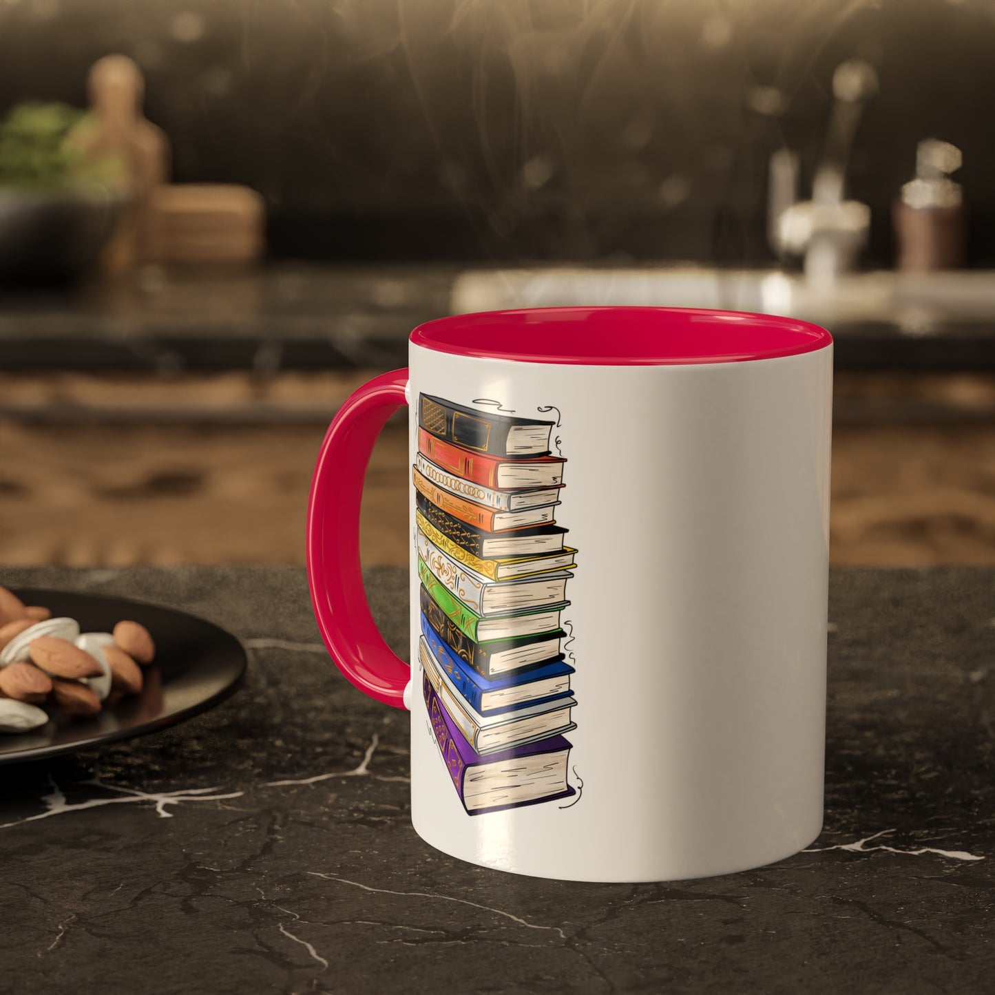 Straight Ally Pride Flag Old Books - Mug