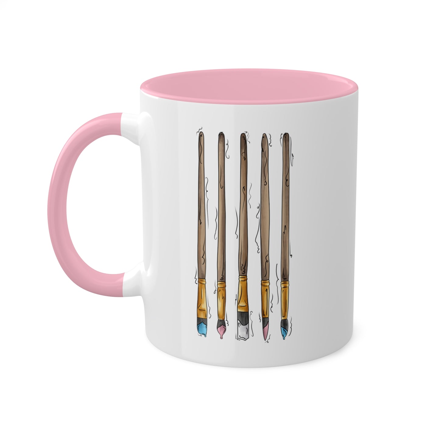 Transgender Pride Flag Paint Brushes - Mug