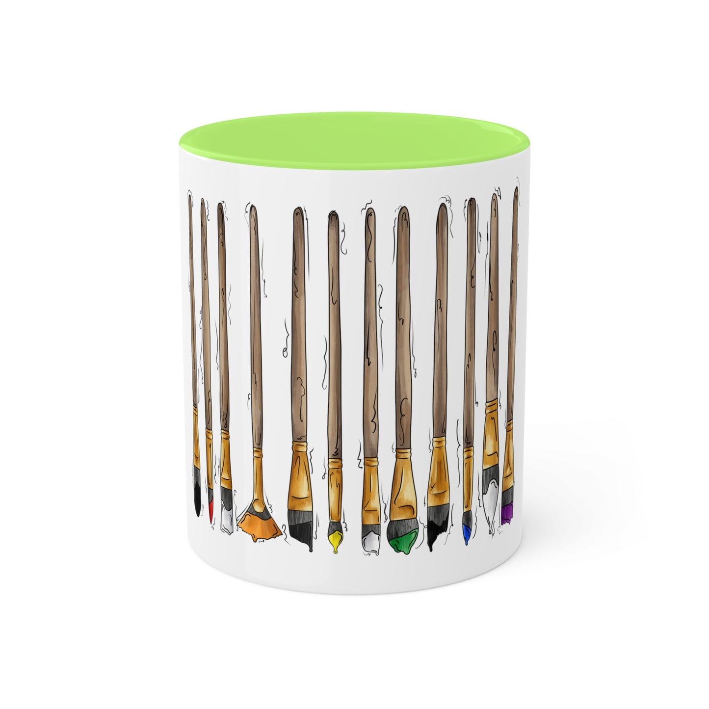 Straight Ally Pride Flag Paint Brushes - Mug