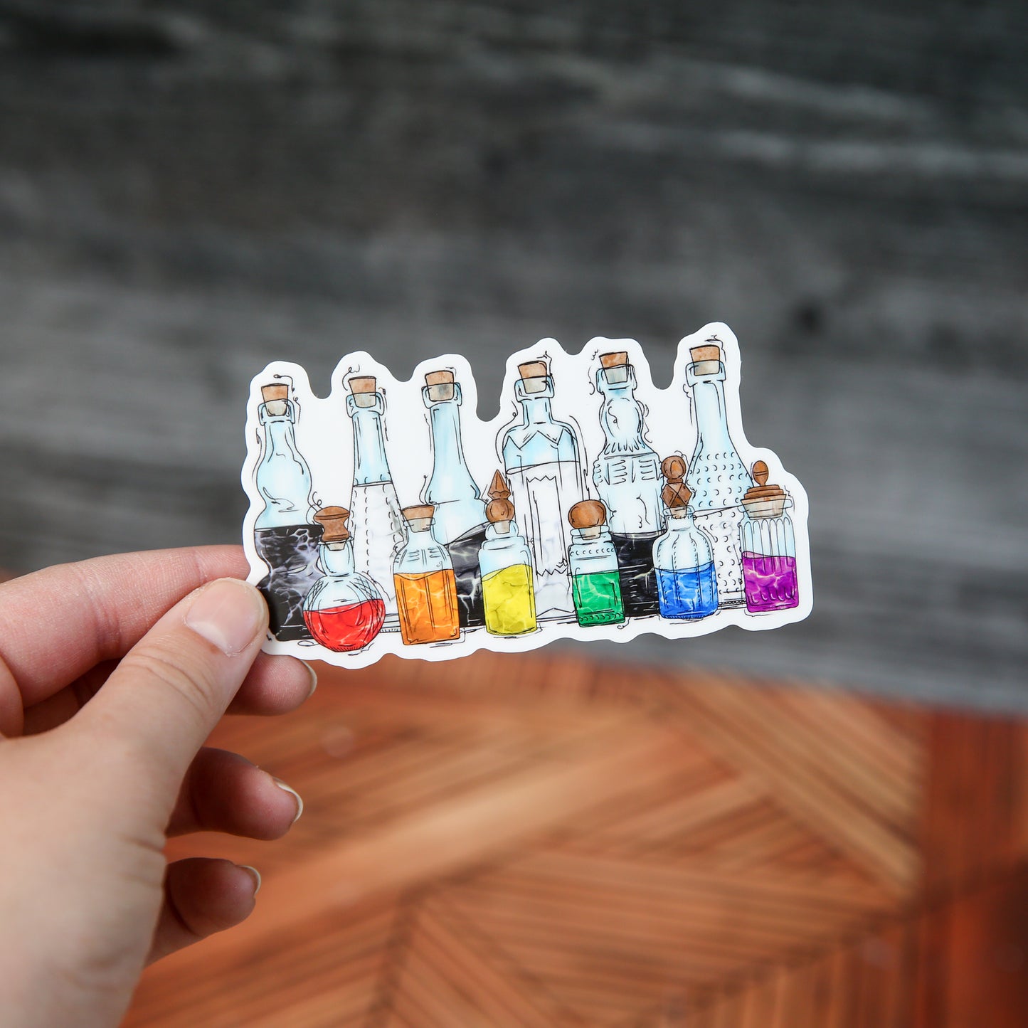 Straight Ally Pride Potion Bottles - Sticker
