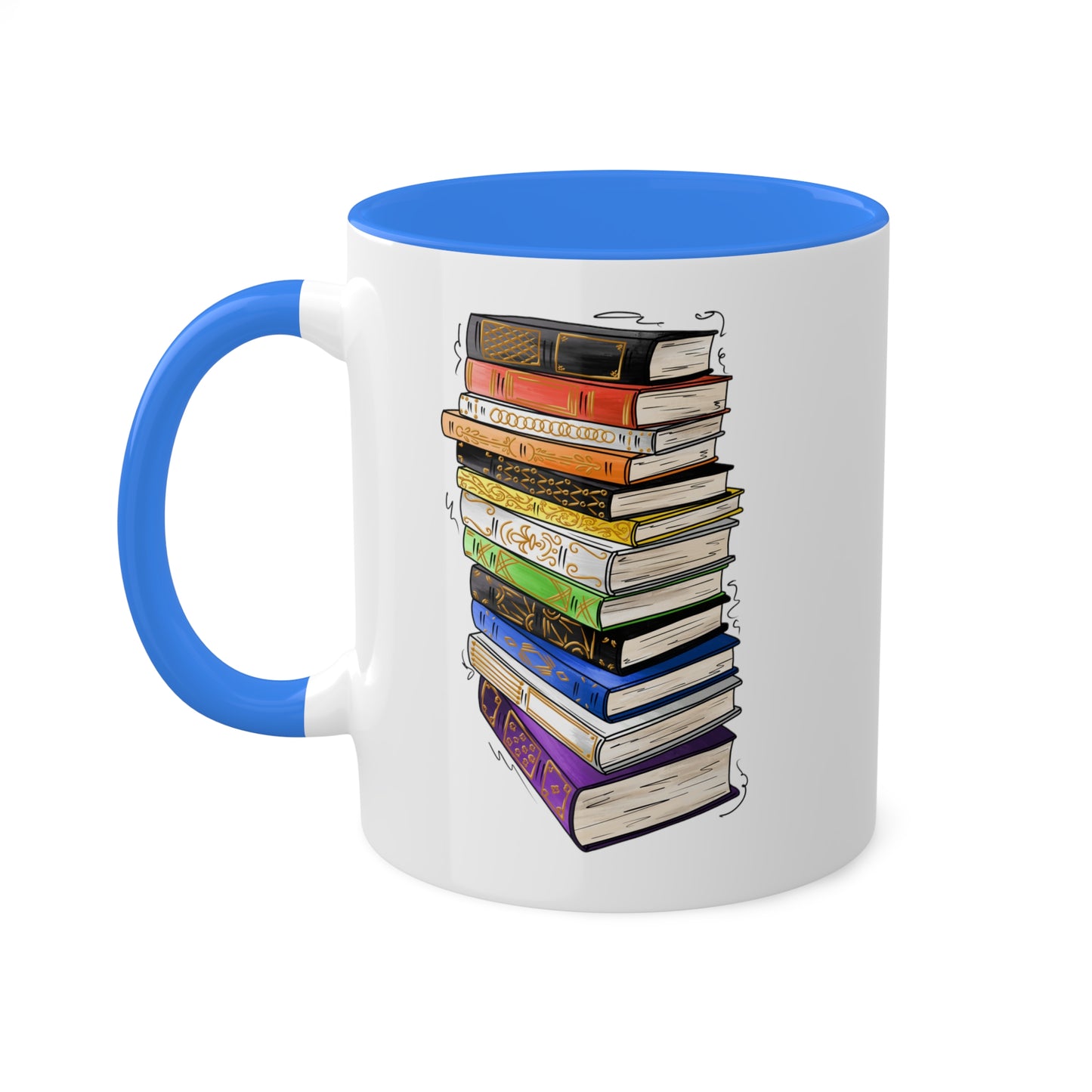 Straight Ally Pride Flag Old Books - Mug