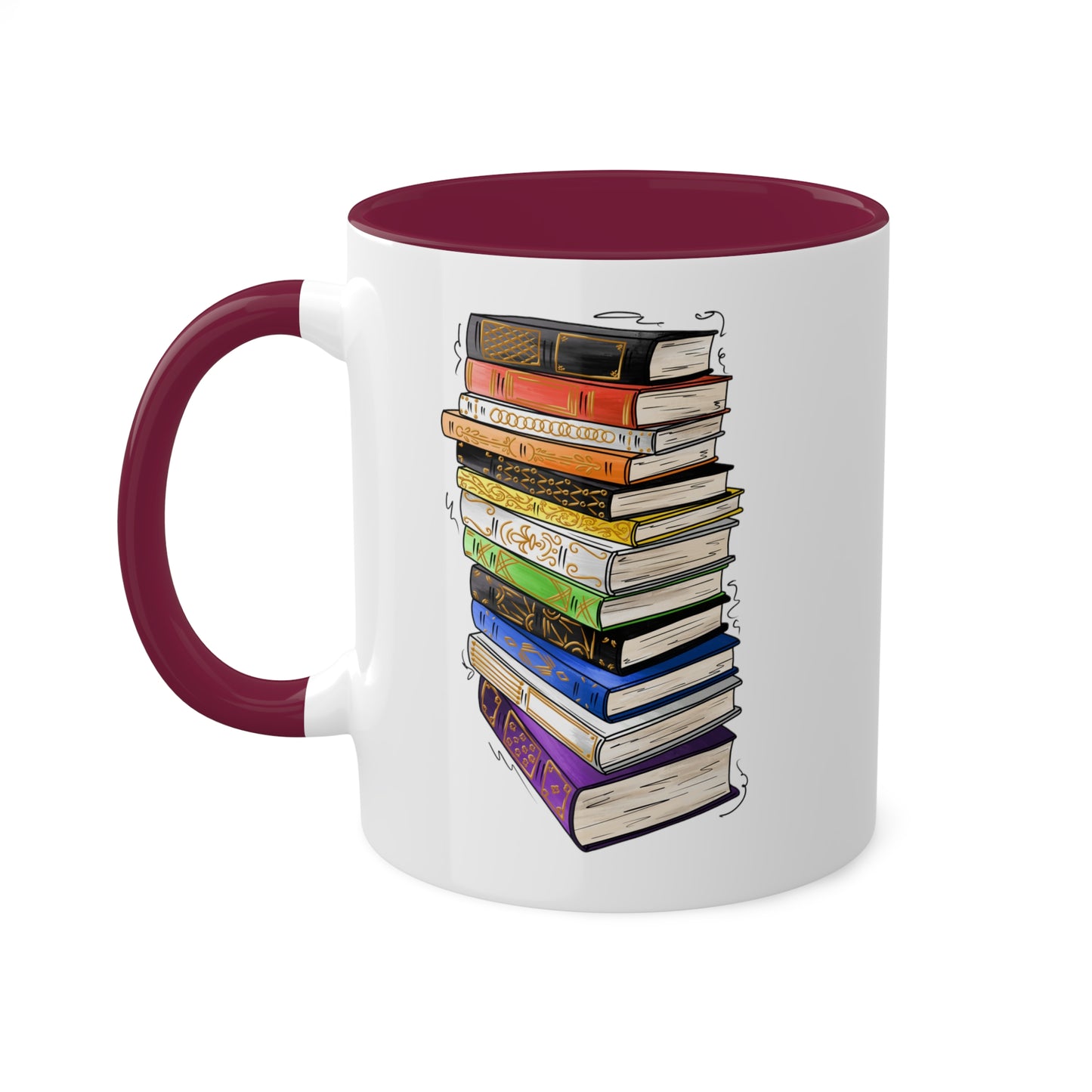 Straight Ally Pride Flag Old Books - Mug
