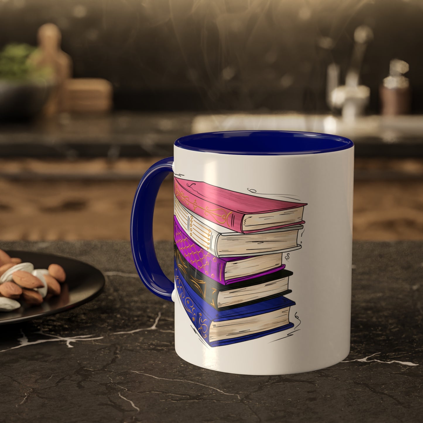 Genderfluid Pride Flag Old Books - Mug