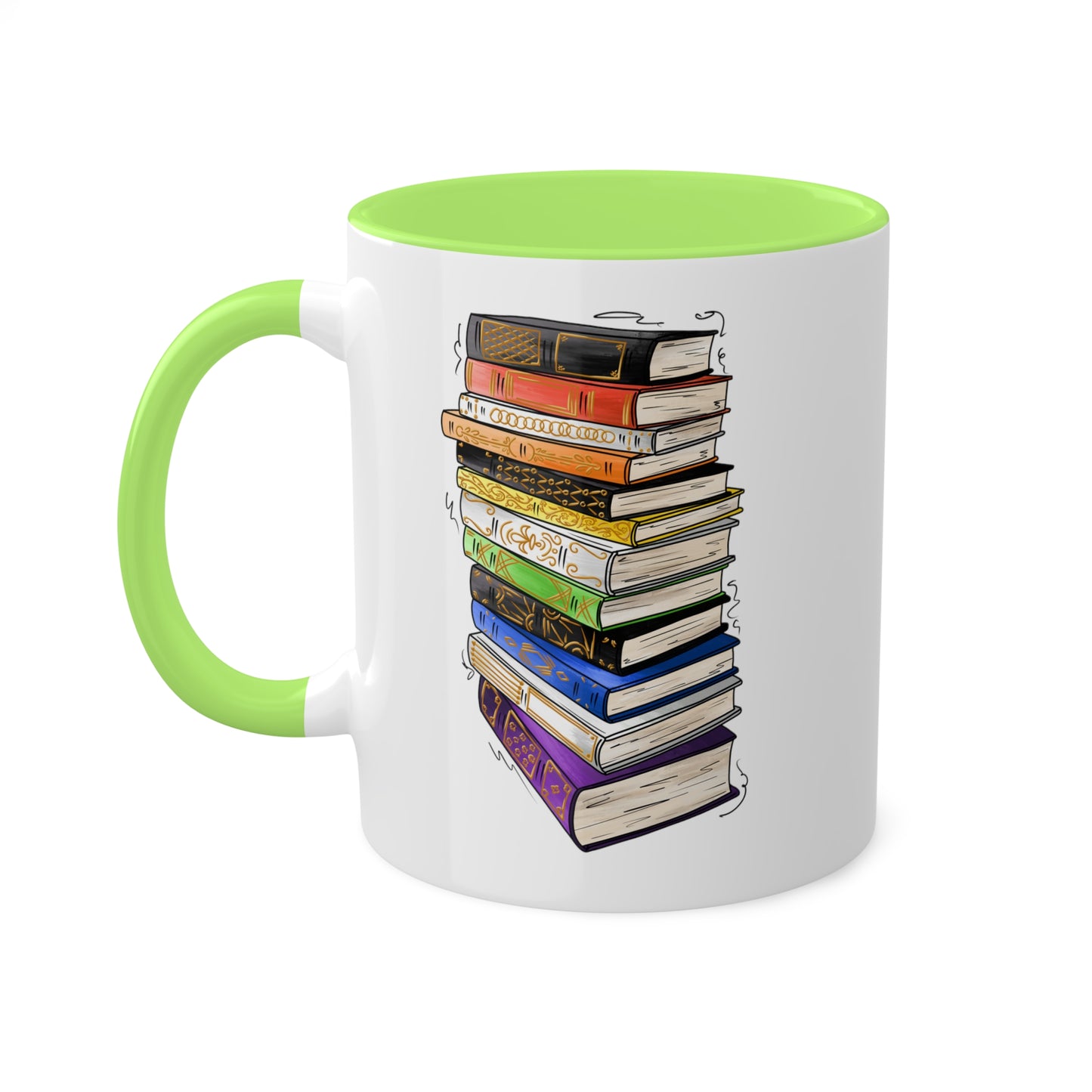 Straight Ally Pride Flag Old Books - Mug