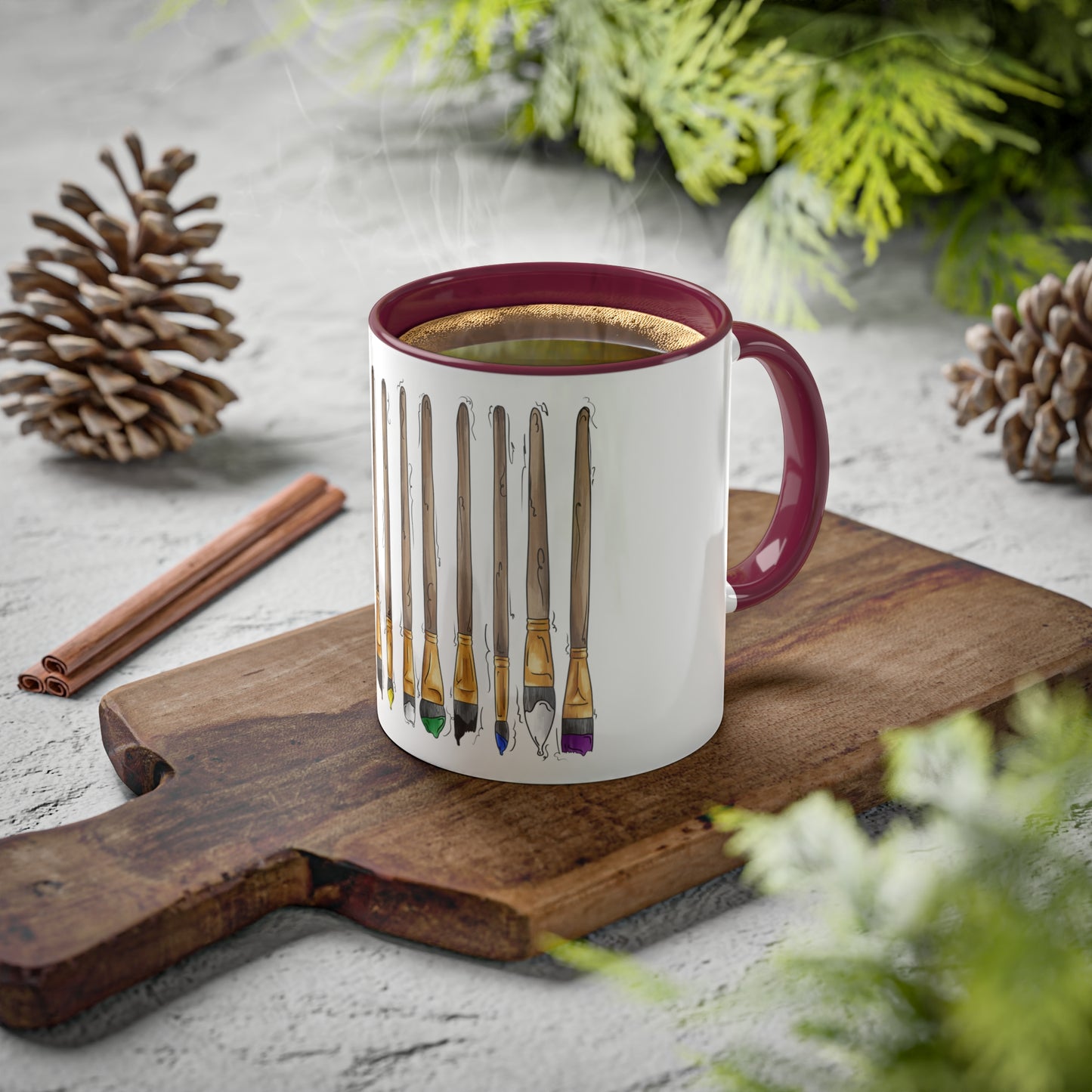 Straight Ally Pride Flag Paint Brushes - Mug
