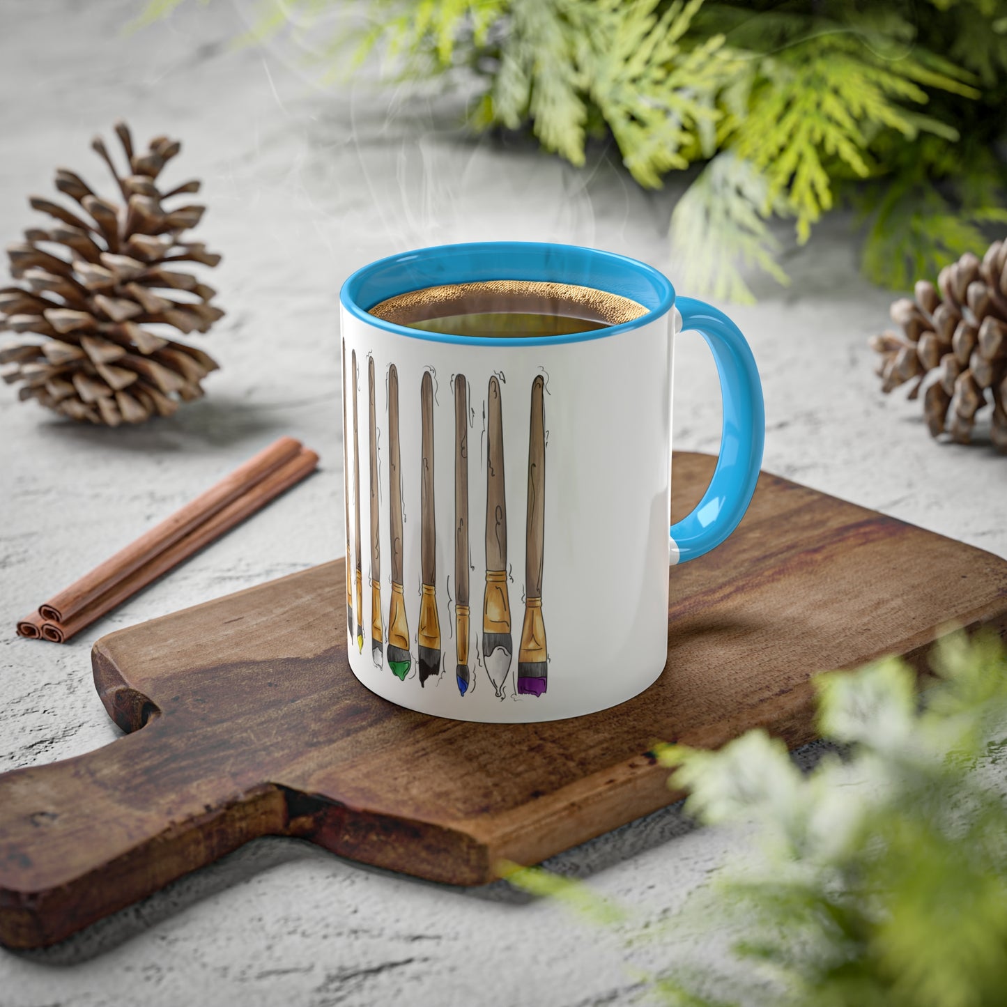 Straight Ally Pride Flag Paint Brushes - Mug