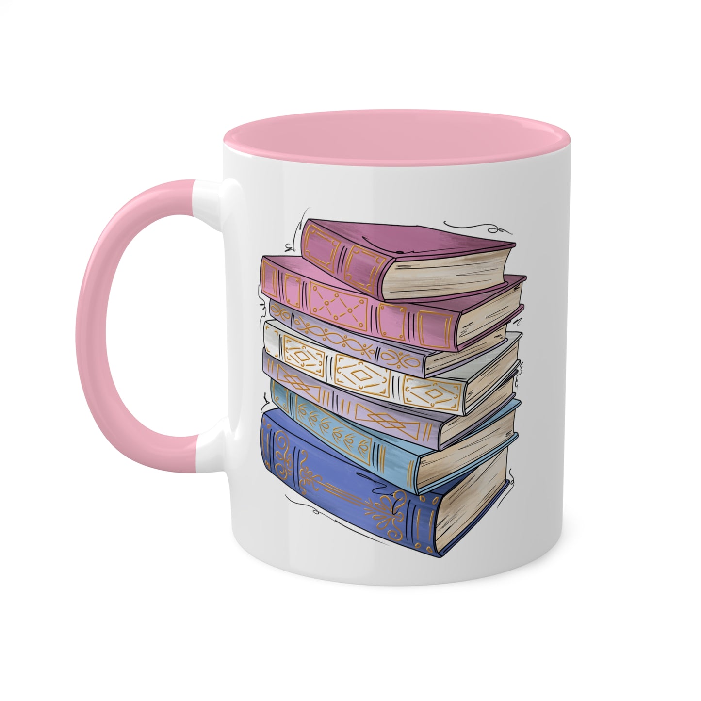 Bigender Pride Flag Old Books - Mug