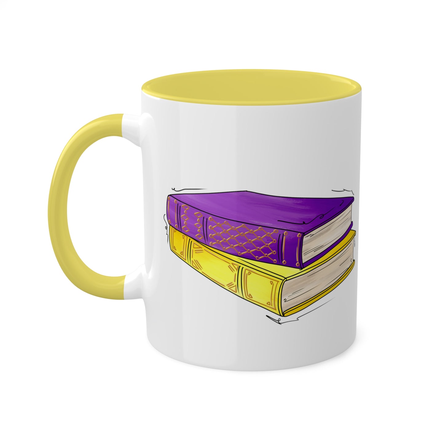 Intersex Pride Flag Old Books - Mug