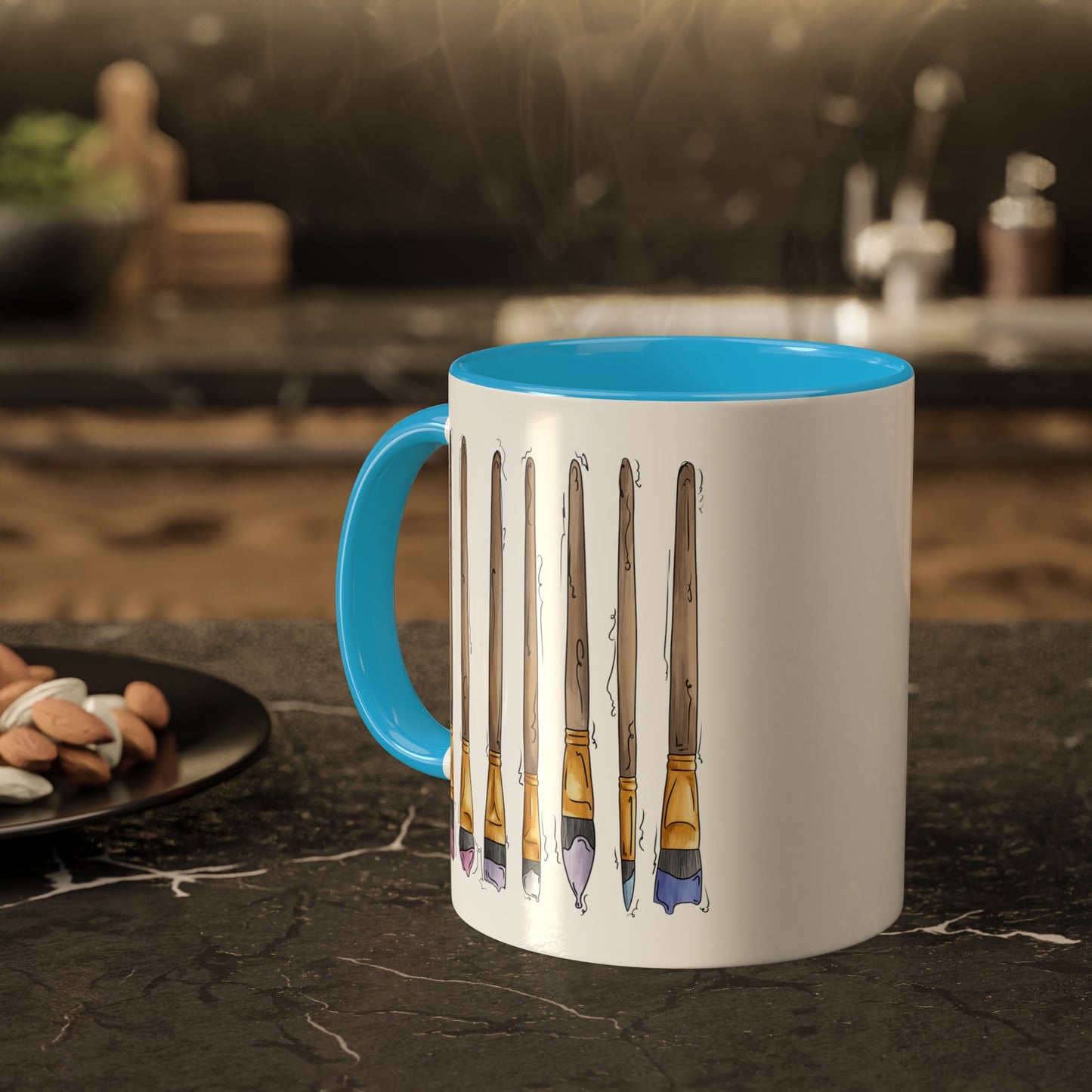Bigender Pride Flag Paint Brushes - Mug