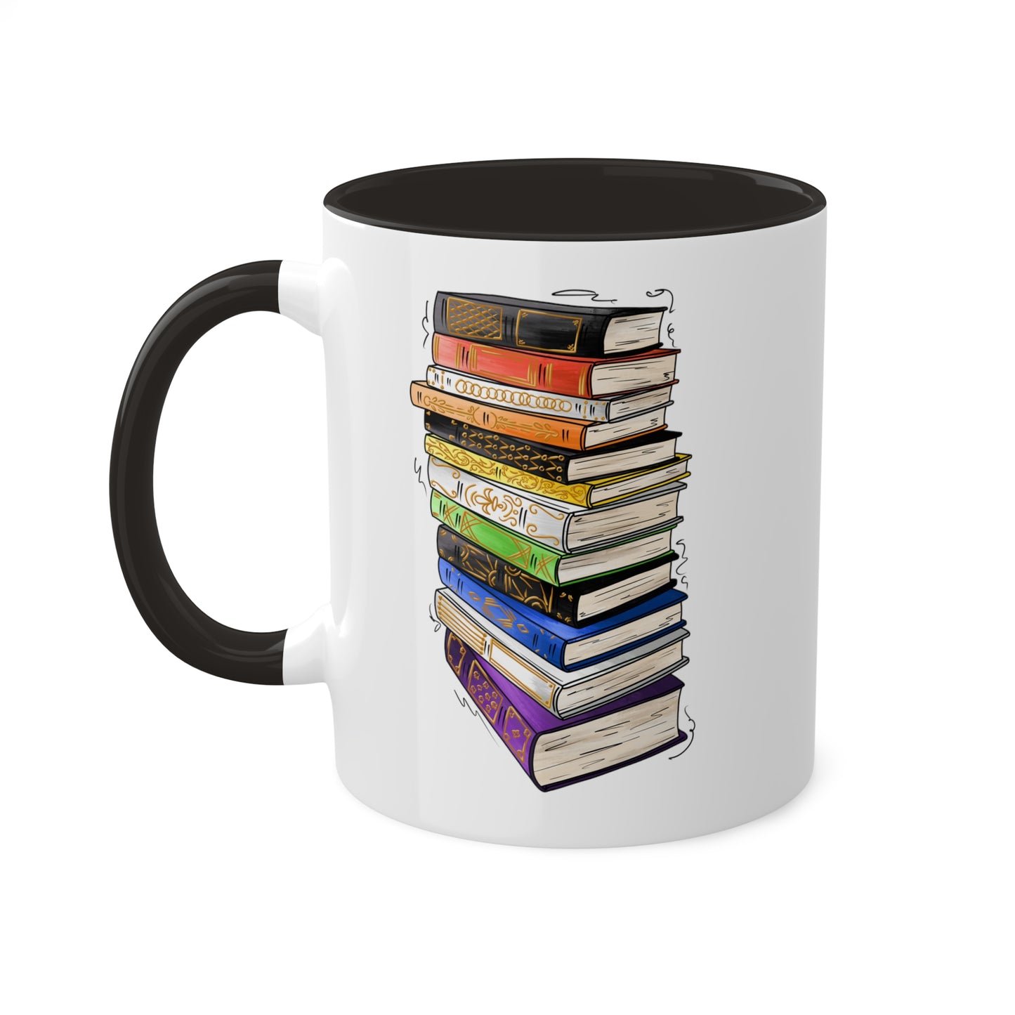 Straight Ally Pride Flag Old Books - Mug