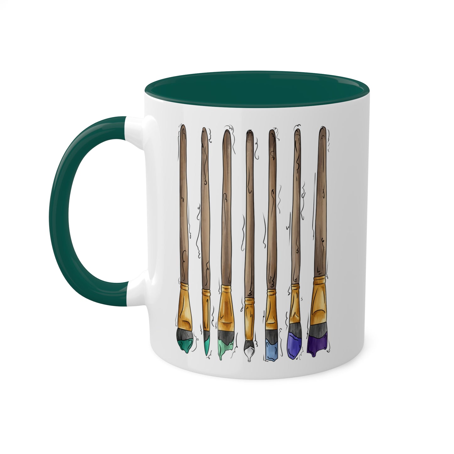 Gay Male MLM Pride Flag Paint Brushes - Mug