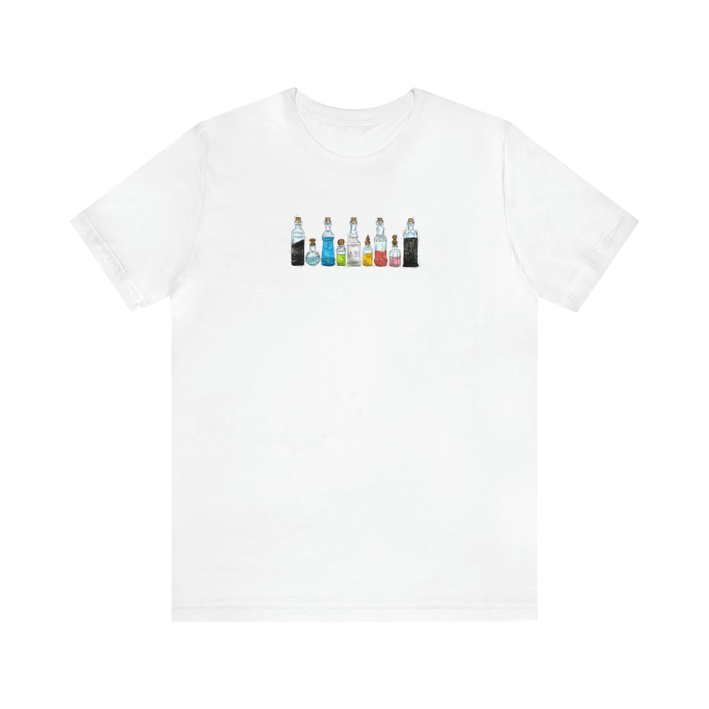 Queer Pride Flag Potion Bottles - Unisex T-Shirt