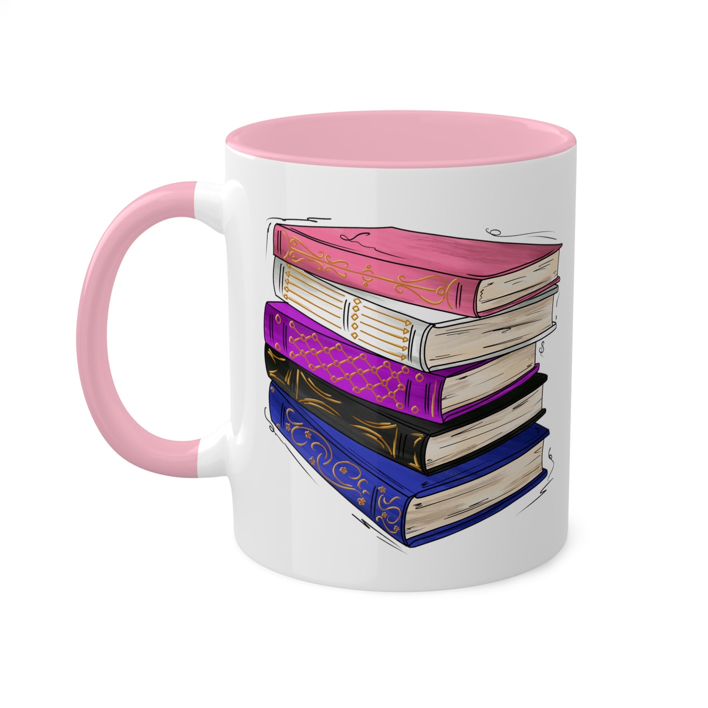 Genderfluid Pride Flag Old Books - Mug