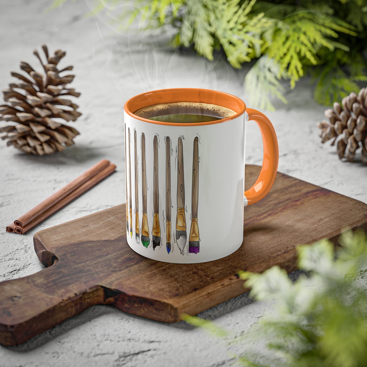 Straight Ally Pride Flag Paint Brushes - Mug