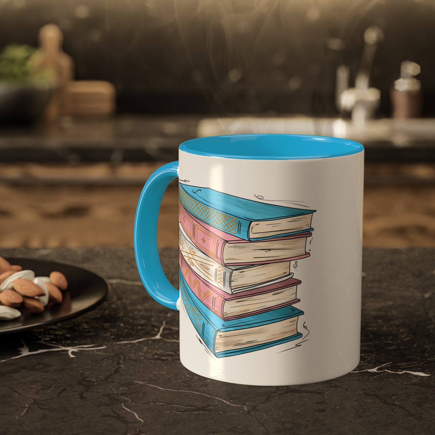 Transgender Pride Flag Old Books - Mug