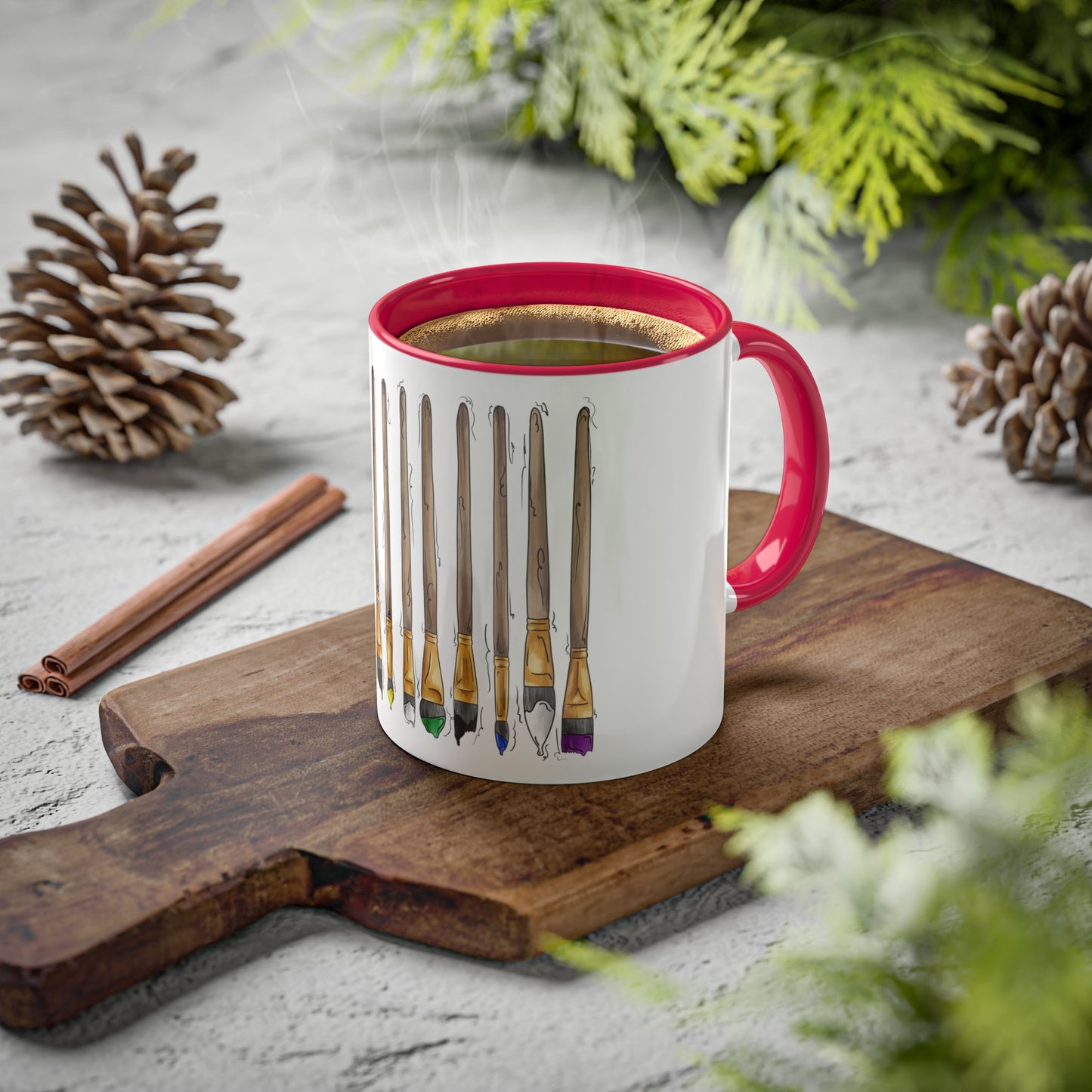 Straight Ally Pride Flag Paint Brushes - Mug