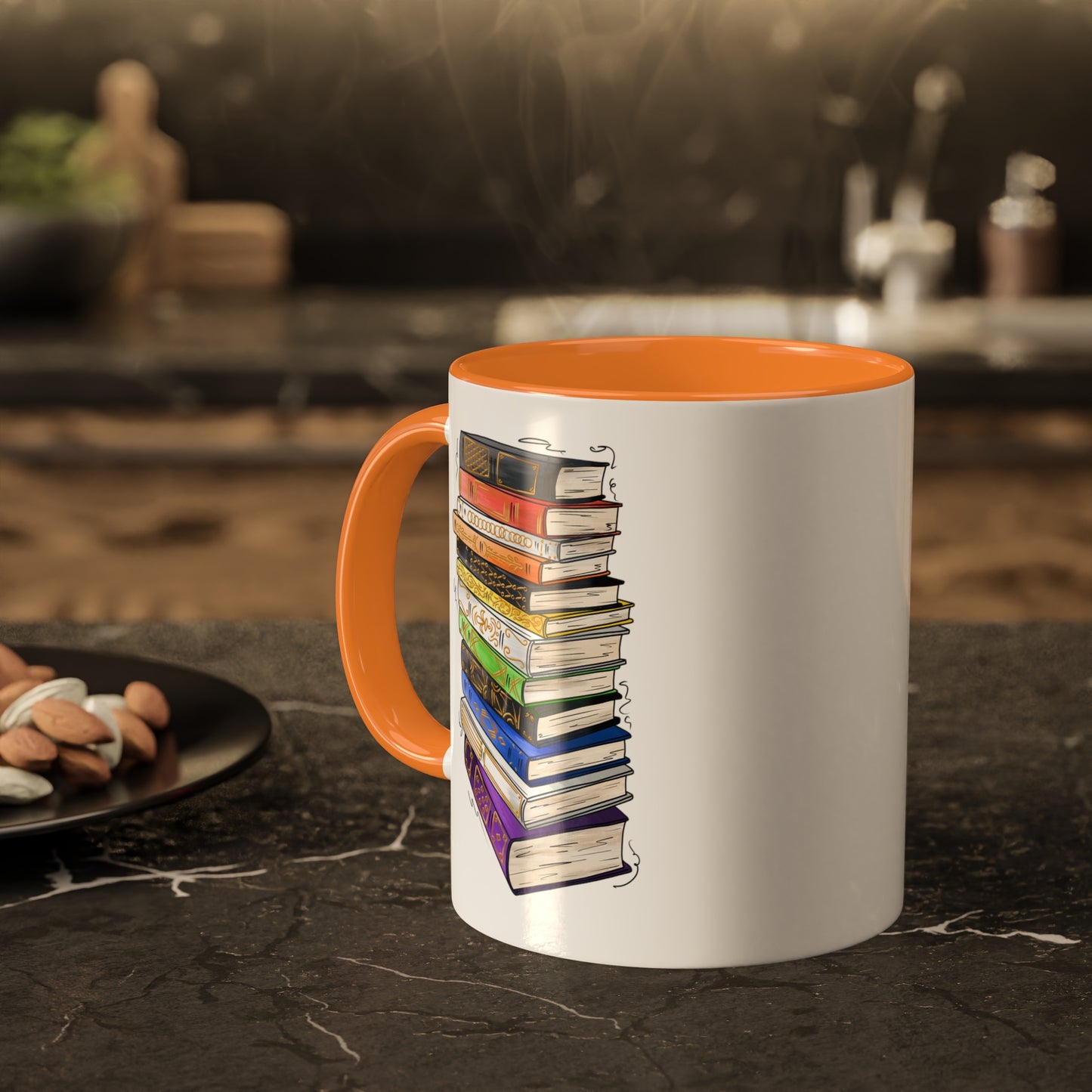Straight Ally Pride Flag Old Books - Mug