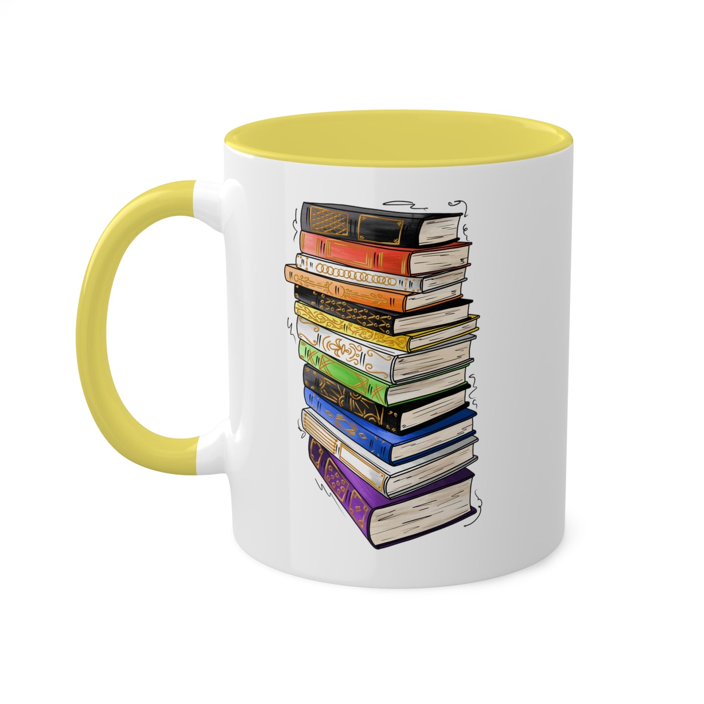 Straight Ally Pride Flag Old Books - Mug