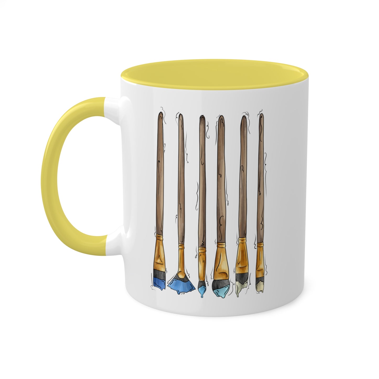 Uranic Pride Flag Paint Brushes - Mug