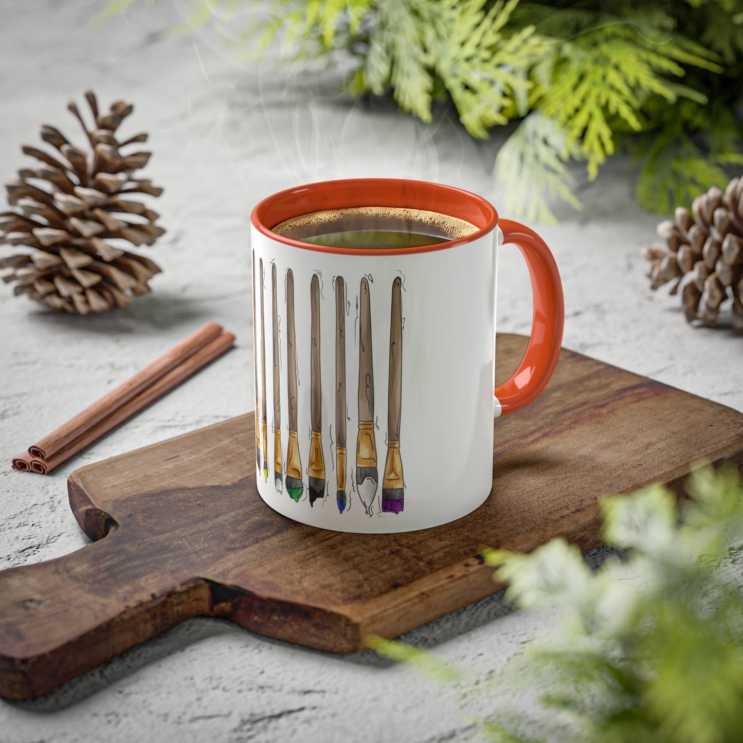 Straight Ally Pride Flag Paint Brushes - Mug