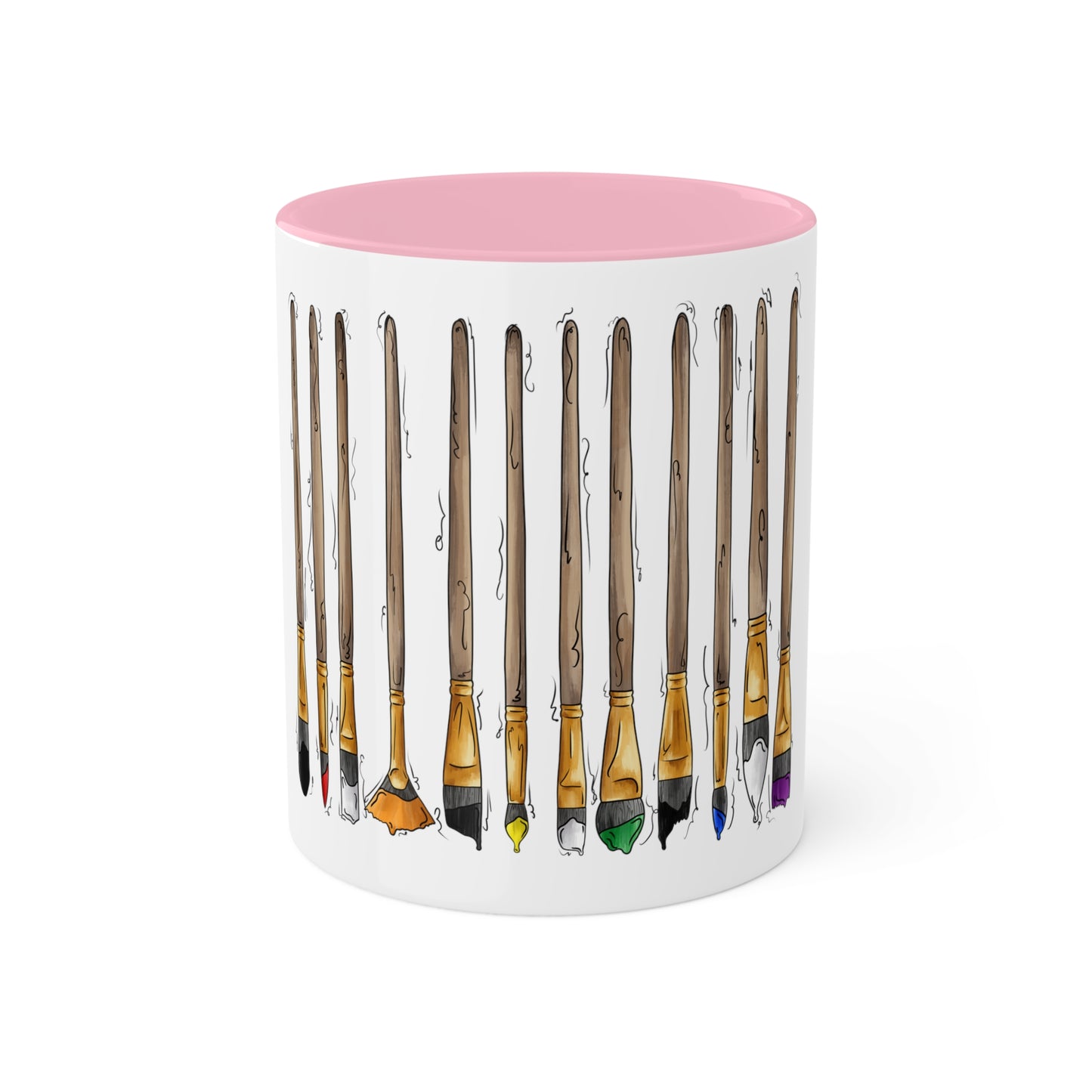 Straight Ally Pride Flag Paint Brushes - Mug