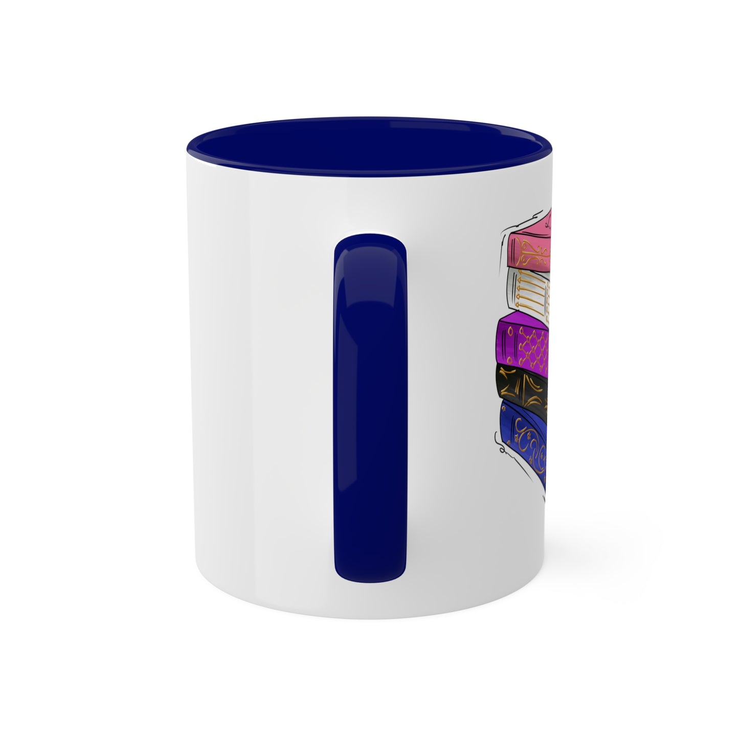 Genderfluid Pride Flag Old Books - Mug