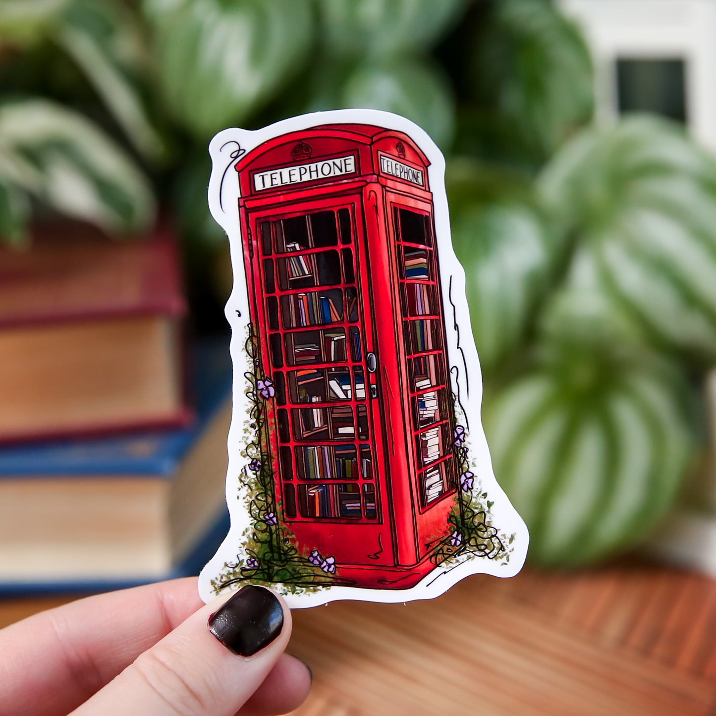 Phone Booth Library - Sticker