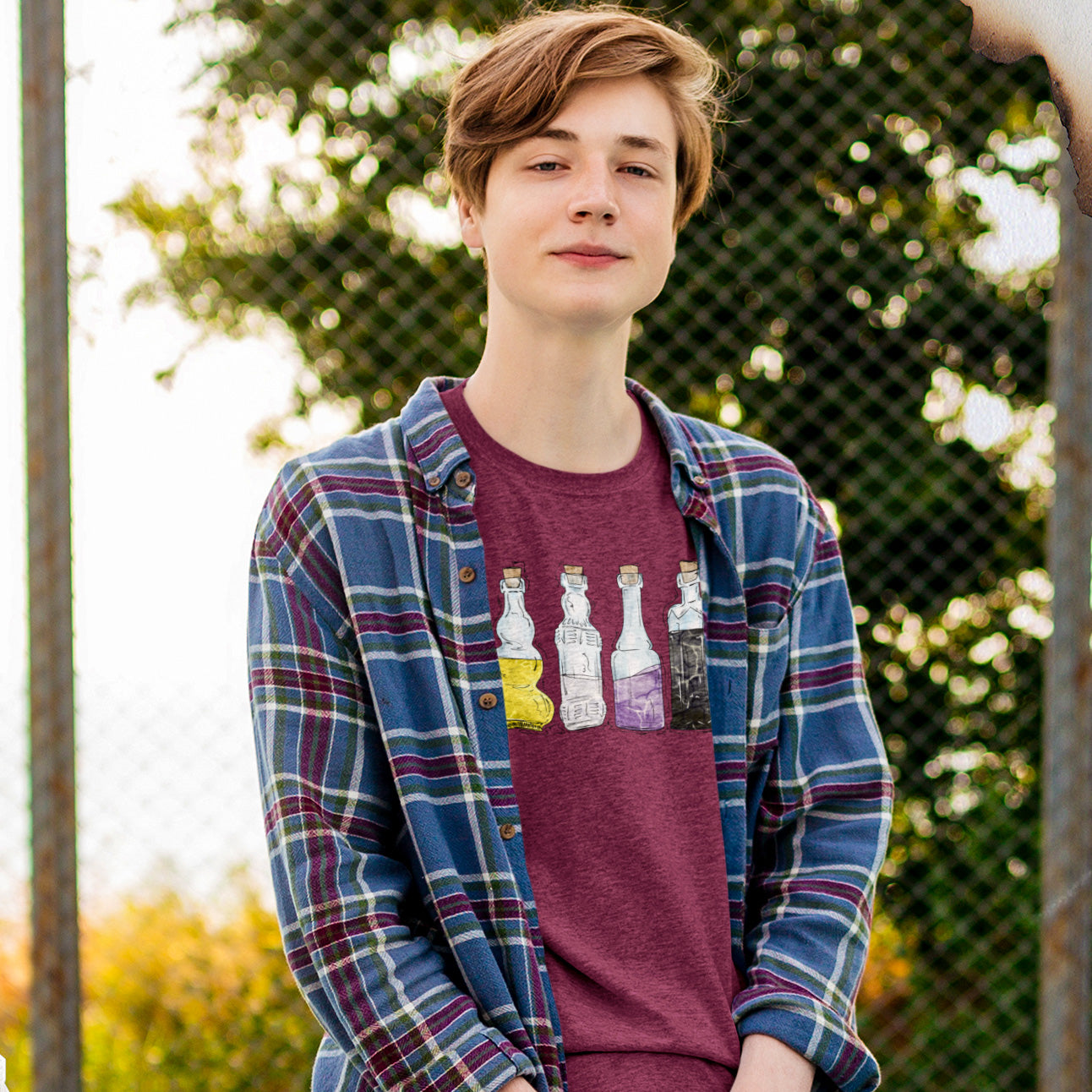 Nonbinary Pride Potion Bottles - Men's T-Shirt