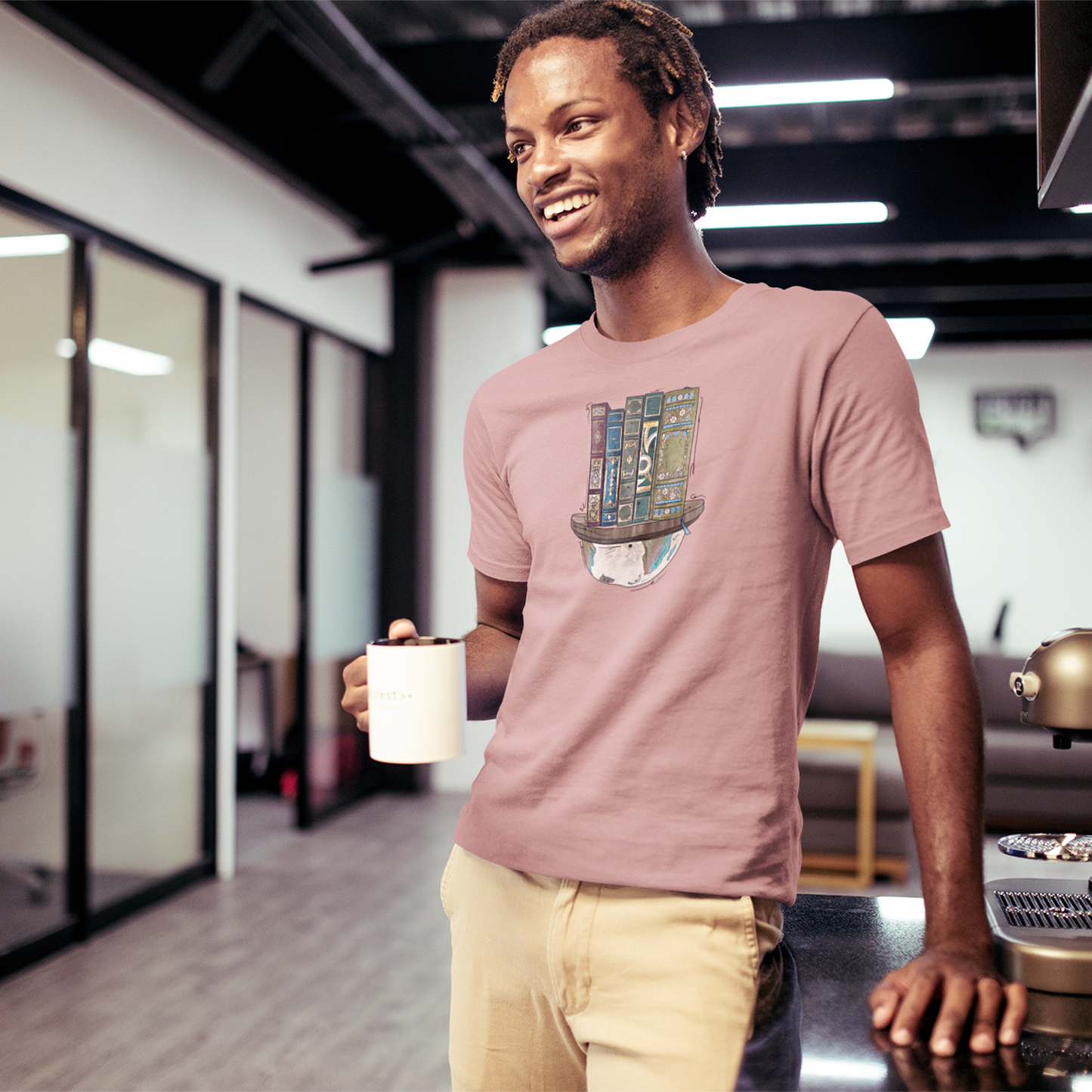 Globe and Vintage Books - Men's T-Shirt