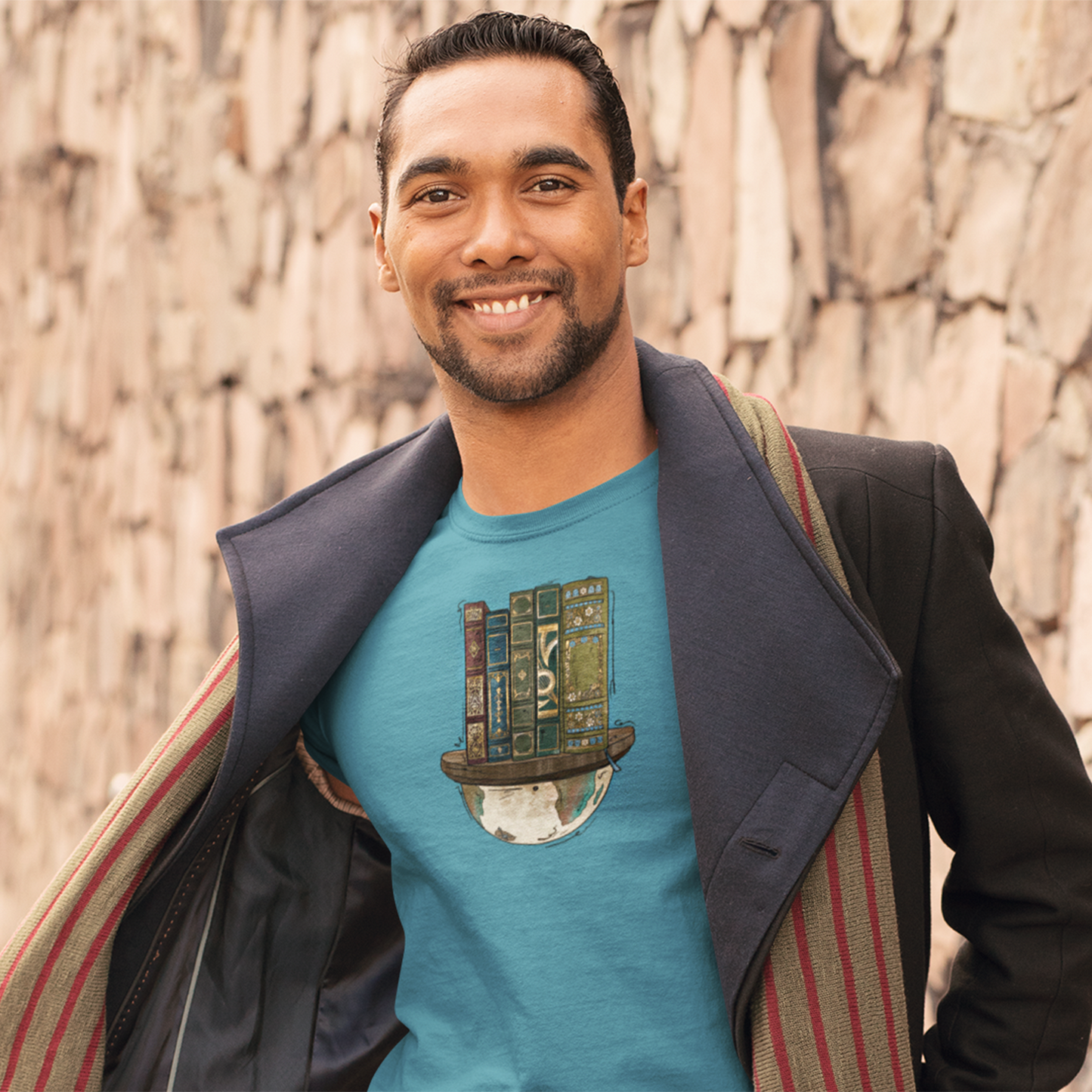 Globe and Vintage Books - Unisex T-Shirt