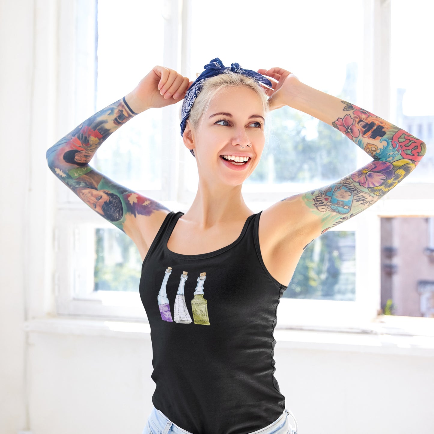 Genderqueer Pride Potion Bottles - Womens Tank Top